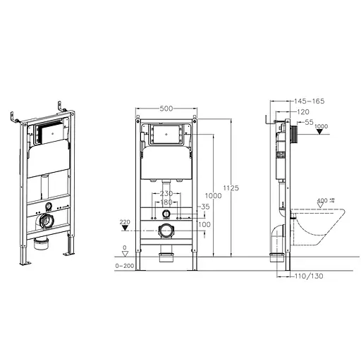 Інсталяція для унітазу Koer KT-0501-03 (з пан. змиву KT-0601-03 Біла + звукоіз.) KR5169 - фото 9