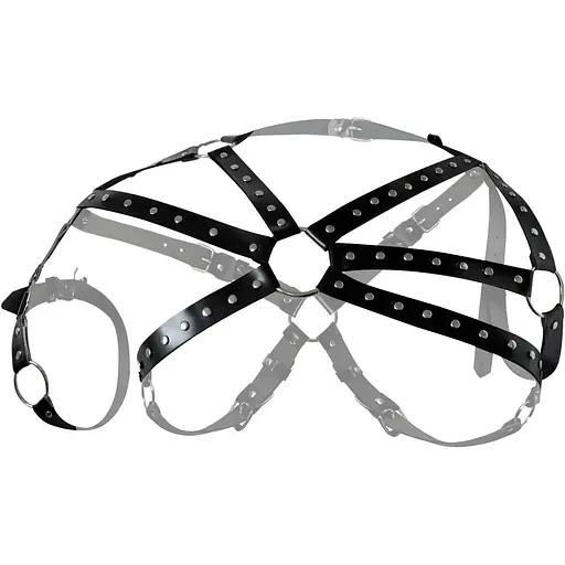 Чоловіча портупея Art of Sex - Ares, натуральна шкіра, колір Чорний, розмір XS-M - фото 3