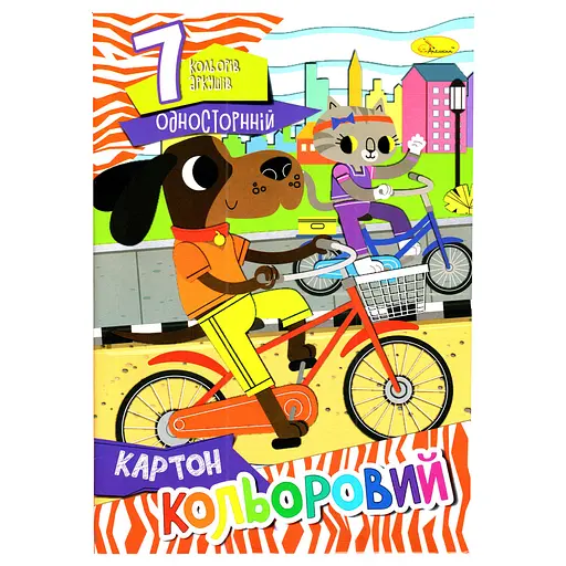 Набір кольорового картону А4 АП-1101-7, 7 аркушів 230 г/м2