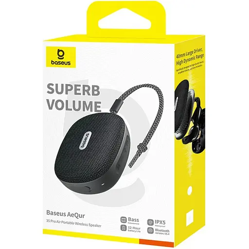 Портативна акустика Baseus AeQur 35 Pro Air Black (A20077600127-00) [133744] - фото 7