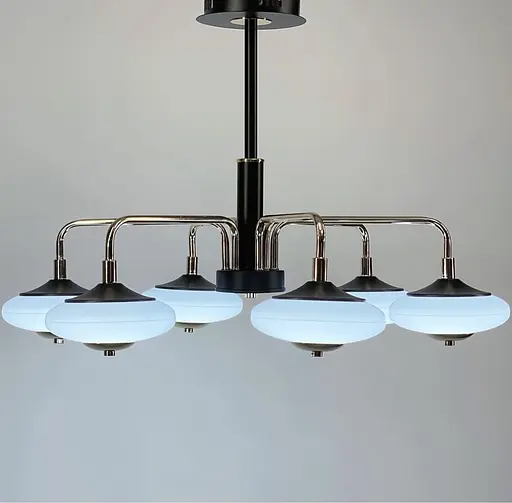 Світлодіодна люстра з унікальними плафонами Line.F Кількість ламп 6 - фото 3