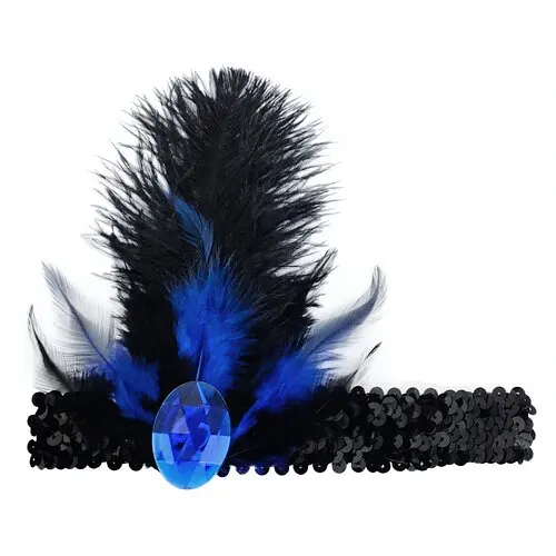 Резинка на голову c пером и камнем - фото 2