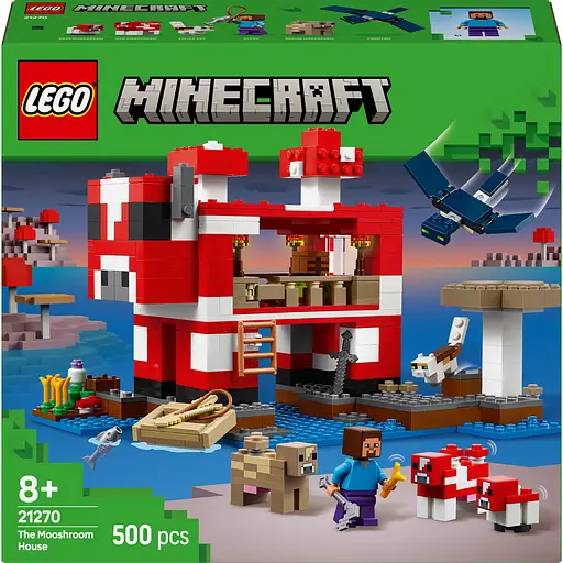 Уценка. Конструктор LEGO Minecraft Грибной дом, 500 деталей (21270)