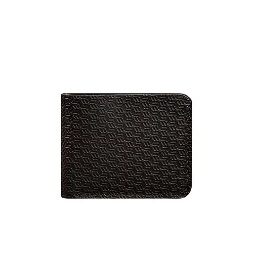 Мужской кожаный портмоне 4.1 (4 кармана) коричневый Карбон - фото 7