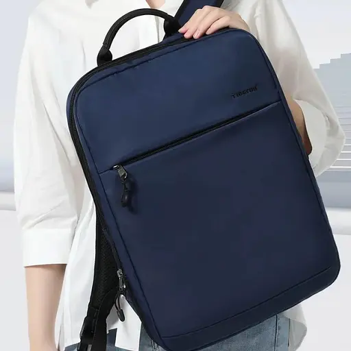 Рюкзак розширюваний міської Tigernu T-B9013 9.5-17.5 л з відсіком для ноутбука до 15.6" Blue (18191) - фото 3