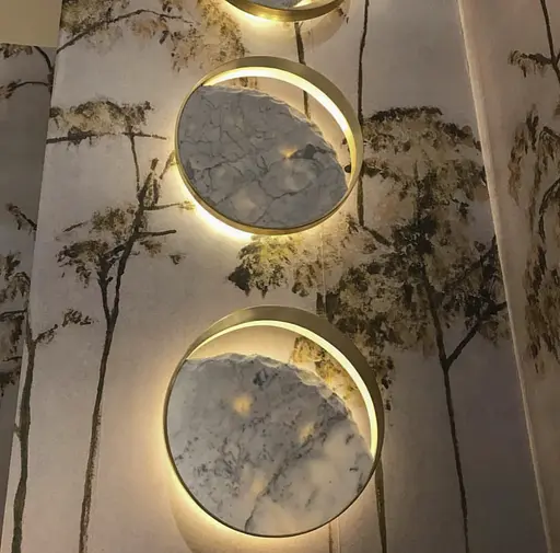 Сучасна модель бра Eclipse wall з мармуровим камінням Line F WA 221-240 - фото 6