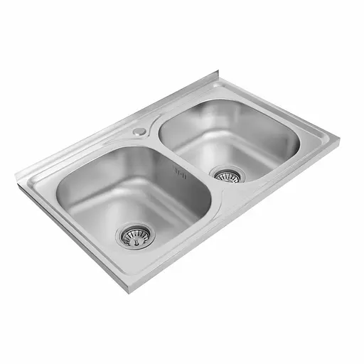 Кухонная мойка из нержавеющей стали Platinum сатин 8050D (0,7/180 мм), Satin - фото 2