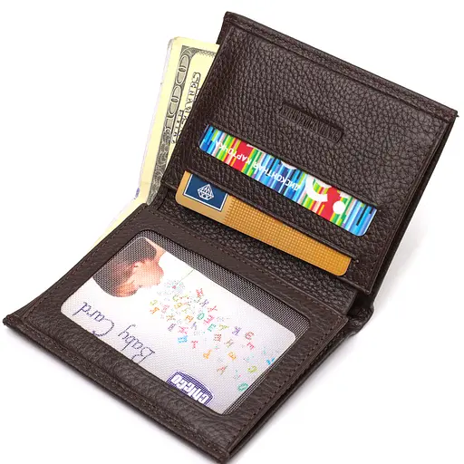 Мужской кожаный кошелек Canpellini 9х11.5х1 см acs0025634 - фото 4