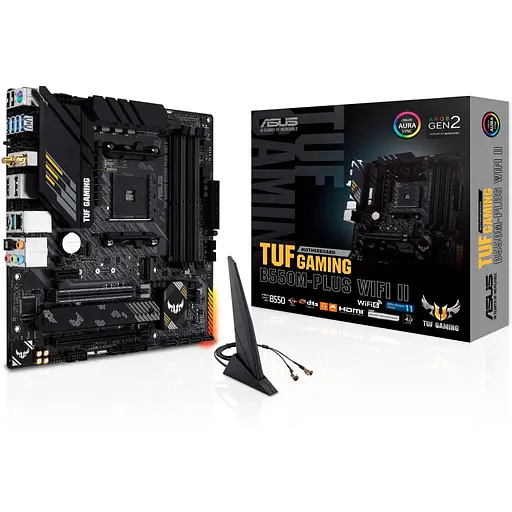 Материнская плата Asus TUF Gaming B550M-PLUS WIFI II sAM4 B550 4xDDR4 M.2 HDMI DP Wi-Fi BT mATX - фото 8