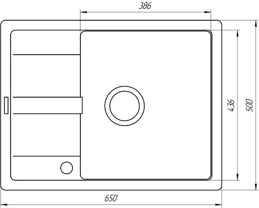 Гранитная мойка Mira ONZA серый 650x500 мм для кухни устойчива к царапинам безопасна для пищи - фото 6