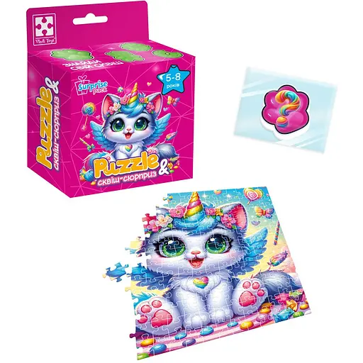 Пазли з сюрпризом Vladi Toys Котик-єдиноріжка (VT8030-07) - фото 2