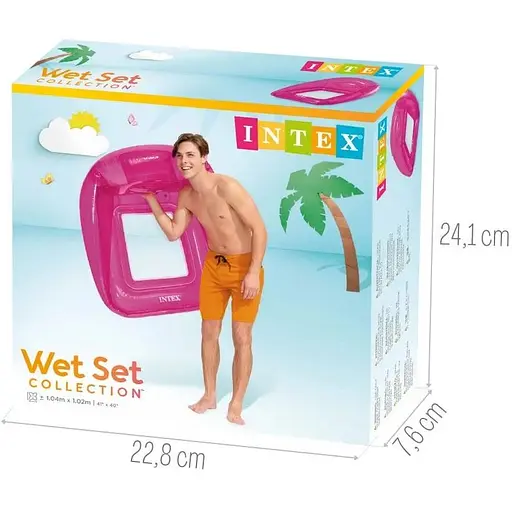 Надувний круг-крісло Intex 56802. Розміром 104x102 см, фіолетовий - фото 2