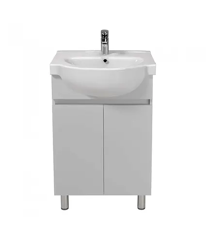 Тумба Мойдодир Temp. 55 з умивальником Freja 55 Білий - фото 6