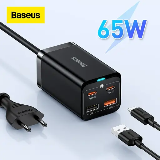 Зарядное устройство для Baseus GaN 3 Pro 2xUSB 2xType-C 65W CCGP040101 черное - фото 8