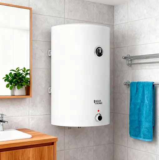 Водонагреватель электрический Aquatronic, 2 кВт, сухой ТЭН, 100 л универсальный, цилиндрический, белый (Round D1004620 B4) - фото 11