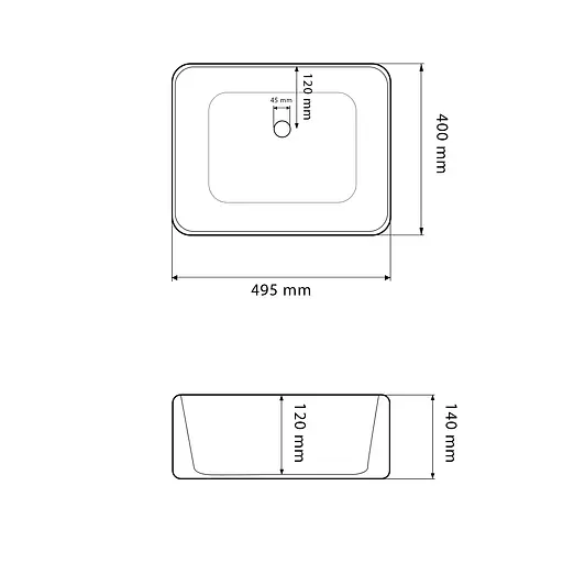 Умивальник VBI Norica white накладний VBI-012606, Білий - фото 2