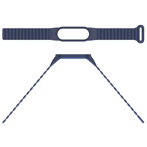 Ремешок Dual-color Magnetic для Xiaomi Mi Band 9/8/10 Navy Blue/Blue - фото 4