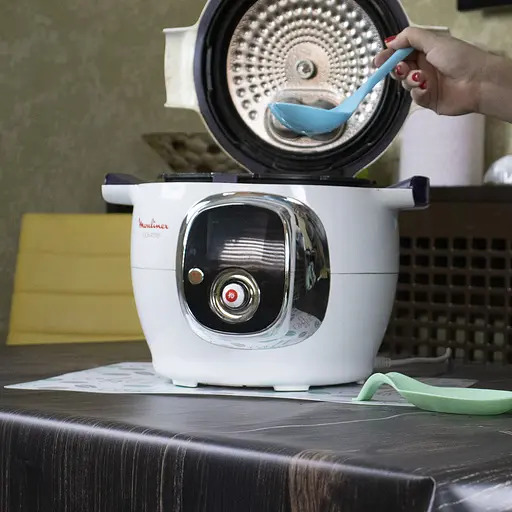 Ложка для мультиварки рису половник пластикова глибока 22х7 см, Kitchen Master Білий 86665 - фото 8