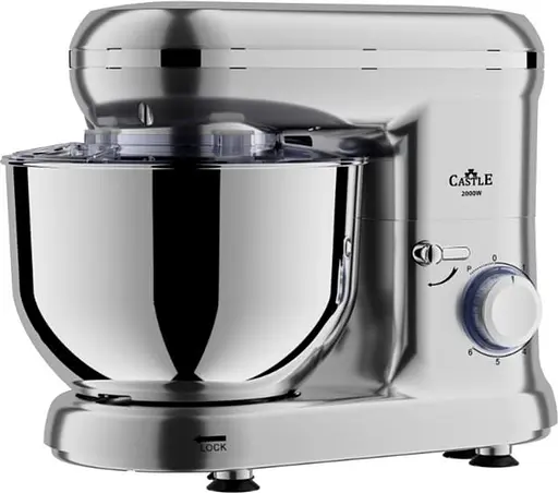 Кухонна машина Castle міксер CM-02S тістоміс планетарний 2000Вт срібний - фото 2