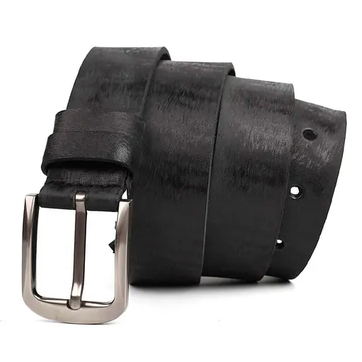 Ремінь LIMARY чорний тертий цільний 130х4х0.4 см acs0032076 - фото 3