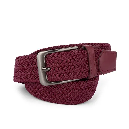Ремень-резинка женский PS-35012 (105 см) бордовый плетеный - фото 1