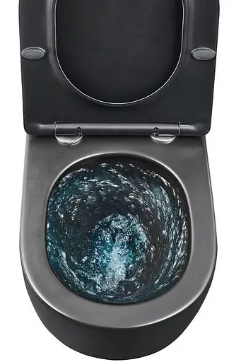 Унитаз подвесной Mixxus Premium Ellipse-0303-T3 Black 520x365x360 мм, система смыва Tornado 3.0 MP6591, Черный матовый - фото 3