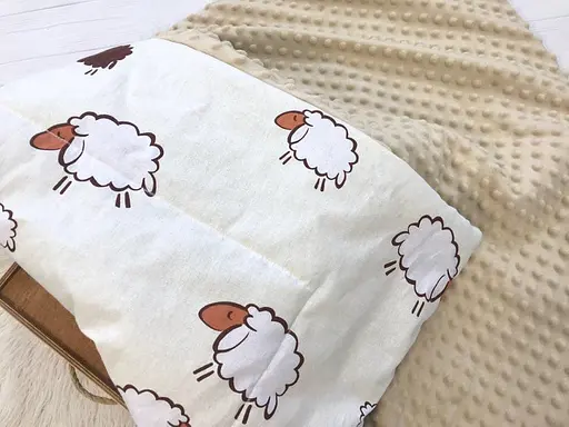 Плед з плюшем Moontime 100 x 80 см "Овечки бежеві" - фото 2