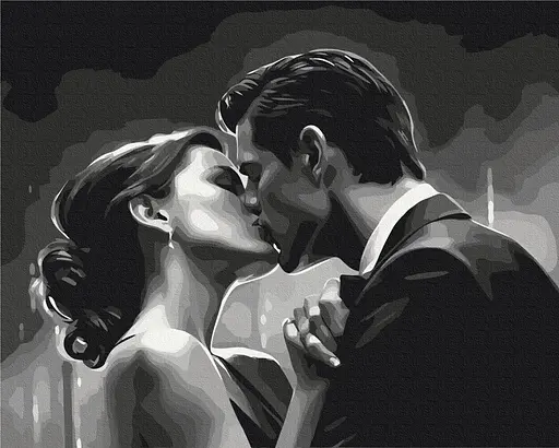 Картина за номерами на підрамнику Brushme Романтичний нуар