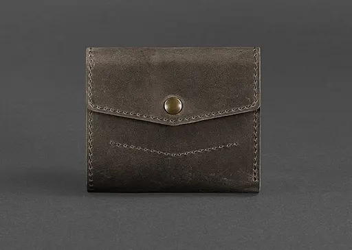 Кожаный кошелек 2.1 темно-коричневый Crazy Horse - фото 1