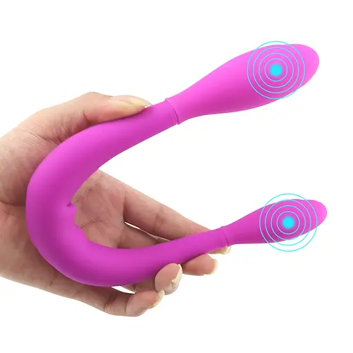 Вібратор двосторонній 37,4 см для жінок Toy Joy Infinity рожевий - фото 2