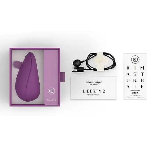 Вакуумний стимулятор Womanizer Liberty 2 Purple, Фіолетовий - фото 7
