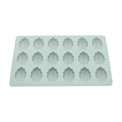 Форма силіконова для випікання печива Мадлен на 18 мушель 32х24х1.4 см C380, Kitchen Master Зелений 87168 - фото 2