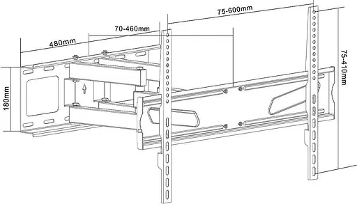 Поворотно-похила кронштейн для телевізорів 37-70 діагоналі Maclean MC-723 (max VESA: 600 x 400) - фото 3