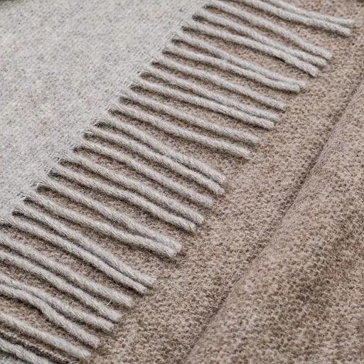 Плед мериносовий Love You 140×220 см світло-сірий/темно-коричневий (4699) - фото 2