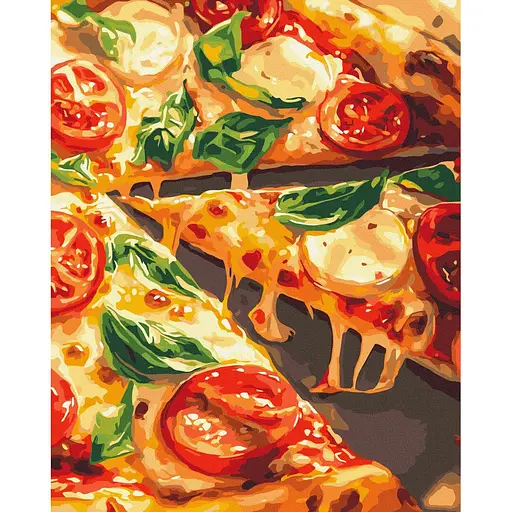 Картина по номерам на подрамнике Brushme Ароматная пицца