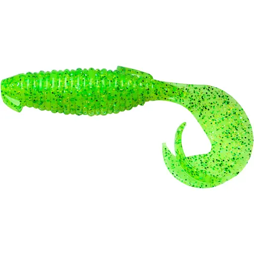 Силикон Keitech Flapper Grub 4" #424 Lime Chartreuse (7 шт/уп)