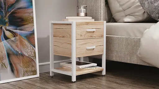 Тумба универсальная Ferrum-decor Вивьен 2/1 50x41x40 белый ДСП Дуб Сан-Марино 16мм (FRD-104177) - фото 6