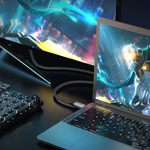 Дата кабель Hoco US05 Type-C to Type-C 100W USB4 40Gbps (1m) Black - фото 4