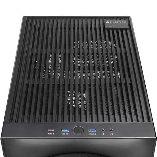 Корпус Chieftec THE CUBE CI-03B-OP, без БЖ, fan 20cm, mATX, Black - фото 7