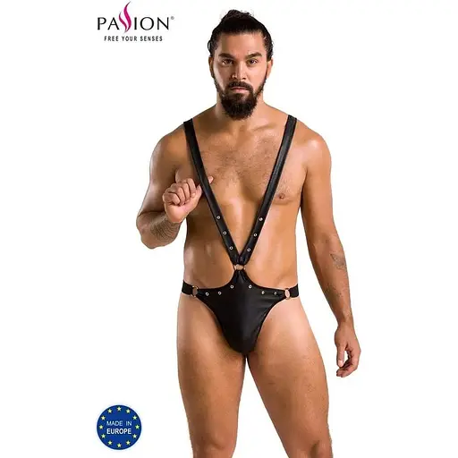 Чоловічий боді Passion 028 Body Harry black L/XL - фото 5