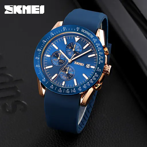 Наручний годинник чоловічий 9253PRGBU Rose Gold-Blue Sil Skmei acs0029846 - фото 3