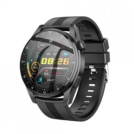 Чоловічий наручний розумний годинник Hoco Y9 (Чорний) - фото 2