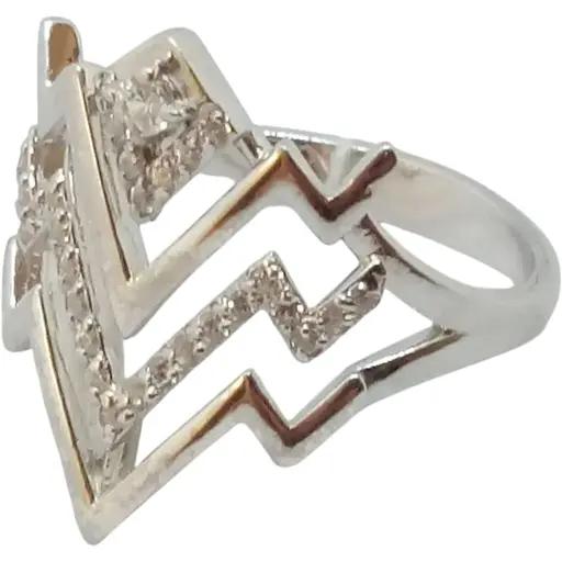 Срібне кільце Харківська ювелірна фабрика з фіанітами. 500187-Р 16,5