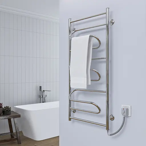 Электрический полотенцесушитель Kosser Илюзия 1000x500/4 ER рег. ДІ03ЕR, Хром, Правое - фото 3