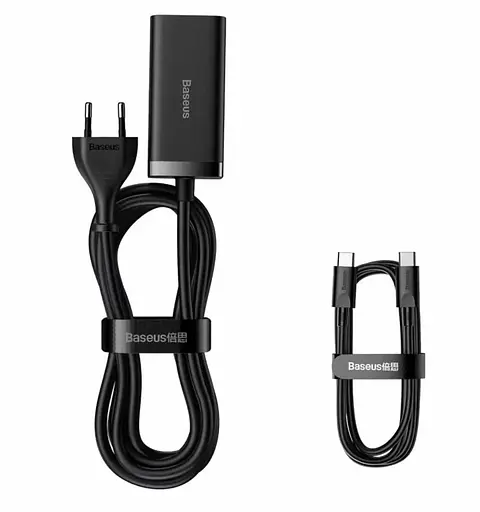 Зарядний пристрій Baseus GaN3 Pro Desktop Powerstrip AC+2U+2C 100 W PSZM000401 чорний - фото 6