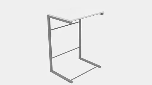 Столик Терри Ferrum-decor 650x440x330 Серый металл ДСП Белый 16 мм (FRD-104662) - фото 2