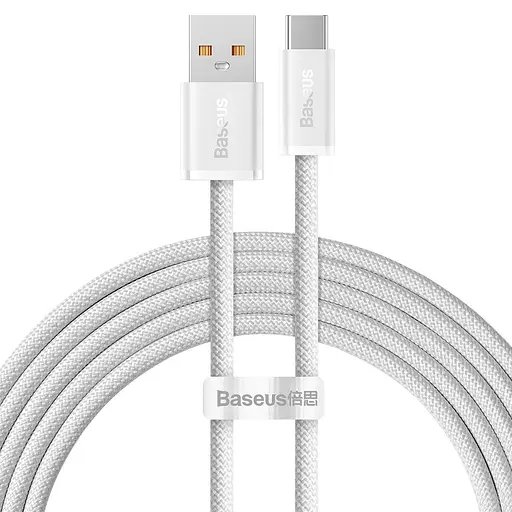Кабель Baseus Dynamic Series USB - Type-C 2 м 100 W CALD000702 білий - фото 1