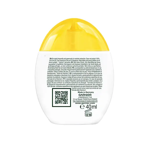 Тональный флюид Garnier Vitamin C Wonder Tint SPF50 Light с витамином С для лица с фактором защиты SPF50, оттенок светлый 40 мл - фото 2