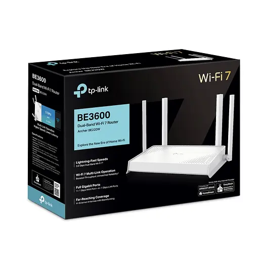 Беспроводной роутер - маршрутизатор Wi-Fi 7 - TP-LINK Archer BE220W 3600 Мбит/с DUAL band - фото 6
