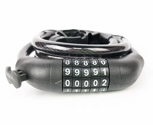 Велосипедний замок 11 х 1100 мм тросовий кодовий (G0001117)